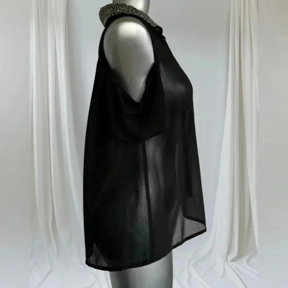 ✅Women’s Sheer Top with Embellished Collar - Picture 2 of 15